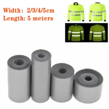 5M DIY Heat Transfer High Visibile Reflective Tape Material Iron on Clothing  Bag