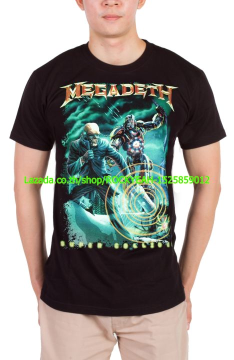 เสื้อวง-megadeth-เสื้อยืด-วงดนตรี-เมกาเดธ-ไซส์ยุโรป-rdm1497