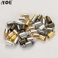 【YF】ஐ№๑  50pcs/Lot End Caps Connectors Tassel Leather Cord Crimp 2-10mm Thread Tail Stopper for Jewelry Making