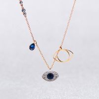 Swarovski discount pick up the devils eye rose gold necklace female devil clavicle chain 【SSY】