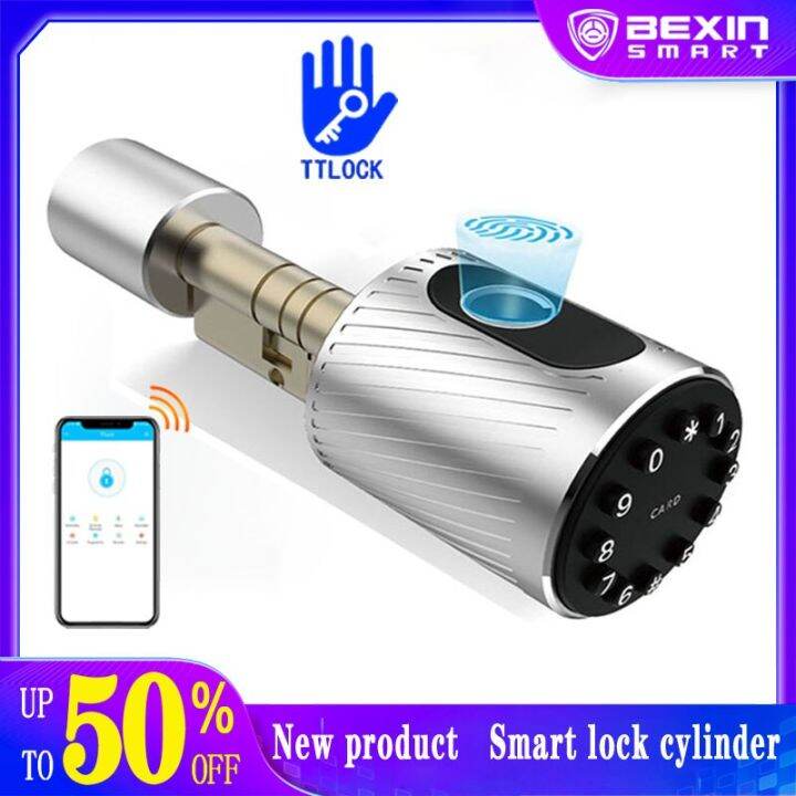 Smart Cylinder Lock With Ttlock APP Keyless Electronic Door Lock BT ...