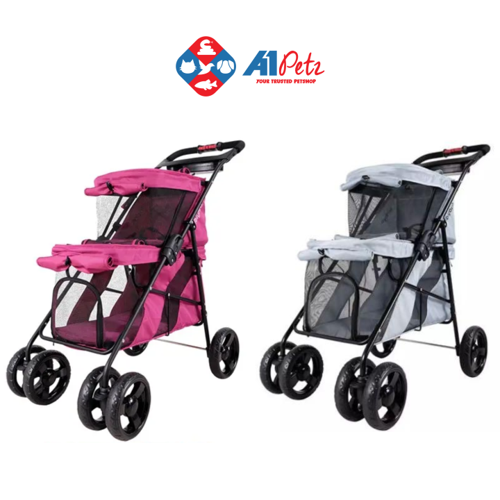 Ibiyaya Double Decker Pet Bus Stroller Lazada PH