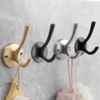 Wall Mount Hook Zinc Alloy Modern Wall Hanger Hooks with Screws Window Wardrobe Door Bathroom Room Towel Rack Holder Hardware Picture Hangers Hooks