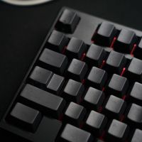 Geekark BOB Black On Black Mechanical Keyboard Keycaps Cherry Profile Black Key Caps