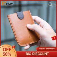 KEMY Real Leather Convenient ID Pocket Bank Credit Card Case Thin Card Wallet Men Cash Cards Pack Bus Card Holder NEW