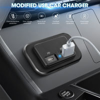 แพ็คเก็ต 2 ช่องเสียบชาร์จ USB แบบ Dual, 12 V USB Car Charging Outlet, 4.8 A เต้าเสียบชาร์จไฟแบบ Dual Fast Charging Adapter กันน้ำสำหรับรถยนต์ RV, รถจักรยานยนต์, รถบรรทุก, เรือ