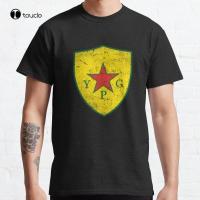 【ใหม่】 Ypg คน39;S หน่วยป้องกันด้อยเสื้อยืดคลาสสิกเสื้อยืด