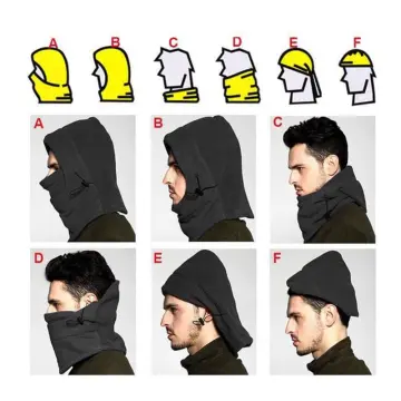 Outdoor thermal warm 6 1 best sale balaclava hood police swat skiing cap