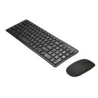 Silent Wireless Keyboard Mouse Set Ergonomic Chocolate Keyboard คีย์บอร์ดอเนกประสงค์บางเฉียบพร้อมเมาส์สำหรับแล็ปท็อปพีซี