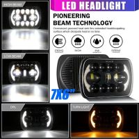 AUXBEAM 7X6 "7X5" รถ LED ไฟหน้า Halo DRL สำหรับ Jeep Wrangler YJ 1986-1995สำหรับ Cherokee XJ 1984-2001 Off-Road ยานพาหนะ