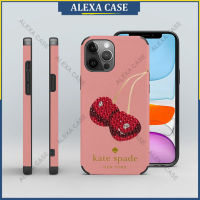 Kate Spade เคสโทรศัพท์สำหรับ iPhone 14 Pro Max / iPhone 13 Pro Max / iPhone 12 Pro Max / iPhone 11 Pro Max / XS Max / iPhone 8 Plus / iPhone 7 plus ฝาครอบเคสป้องกันหนังแกะป้องกันการตก I7CRP7