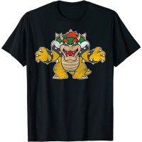 2023 NEWNintendo Super Mario Biqi Cool Overlord Yoshi Cooper พิมพ์ผู้ชายผ้าฝ้ายรอบคอสั้นเสื้อยืดเด็กชายหญิงเสื้อ