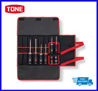 Tone Power Driver Set PGD8 ชุดไขควงด้ามยางแกนทะลุหัวตอก 8 ชิ้น พร้อมกระเป๋า