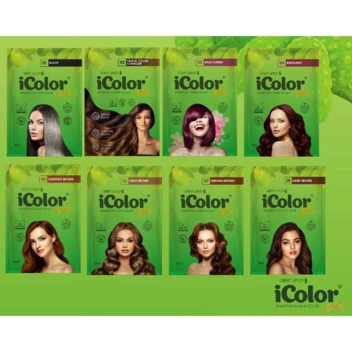 IColor Plus Hair Dye Shampoo Permanent Hair Color Lazada PH
