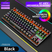 Shuizhixin K2เชิงกลคีย์บอร์ดและเมาส์แบบมีสาย Combo GAMING set 87 Key RGB คีย์บอร์ดคีย์บอร์ดเกมสำหรับ Windows PC Office Gamers