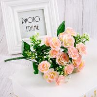 【hot】☑✥✜  1 Bouquet Artificial Silk Branches Fake Flowers Wedding