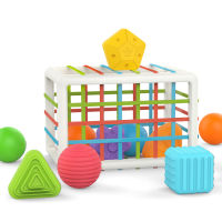 Baby Shape Sorting Toys Motor Skill Tactile Touch Color Cognition Soft Cube Montessori Educational Funny Kids Gift Toys