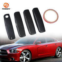 4ชิ้นมือจับประตูรถครอบคลุมตกแต่งตัดคาร์บอนไฟเบอร์มองหา Dodge Charger 2011 2012 2013 2014 2015 2016 2017 2018 2019 2020