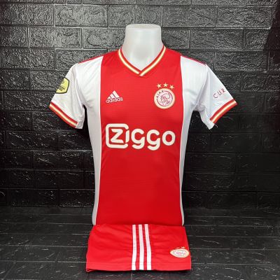 ชุดกีฬา ชุดกีฬาผู้ชาย ชุดฟุตบอลผู้ใหญ่  สโมสรฟุตบอล อาเจ๊ก 2022 23 ได้เสื้อ + กางเกงคุณภาพพรีเมี่ยมสินค้าถ่ายจากงานจริง Ajax 2022/23