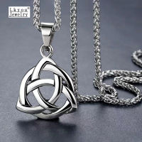 Lkyou สร้อยคอสร้อยคอแบบชาวเคลต์KnotไอริชLove Triquetra Luckyเครื่องประดับ