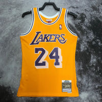 ขายดีเสื้อกีฬาของแท้สำหรับผู้ชาย Los Angeles Lakerss Kobe Bryantt Mitchell Hardwood CLASSIC Jersey-สีเหลือง