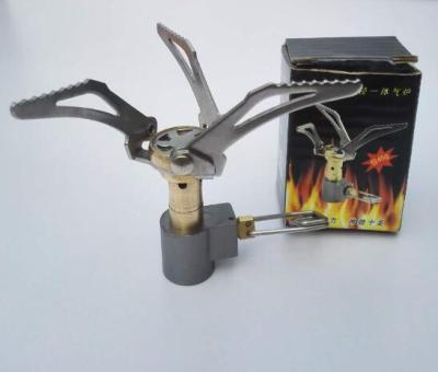 Gas Stove Super Lightweight Mini Pocket Outdoor Cooking Burner Folding Camping Gas Stove 3000W Outdoor 8 Plate Stove Windshield