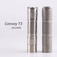 Convoy T3 Flashlight 519A 13 Groups High CRI R9080 Led Linterna Titanium Alloy Flash Light Torch Mini AA 14500 Hand Lamp