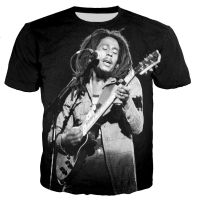 ขายร้อนนักร้อง BOB Marley 3D พิมพ์เสื้อยืด unisex แฟชั่นสบายๆรอบคอเสื้อ Hip-Hop showrt แขน streetwear Tops