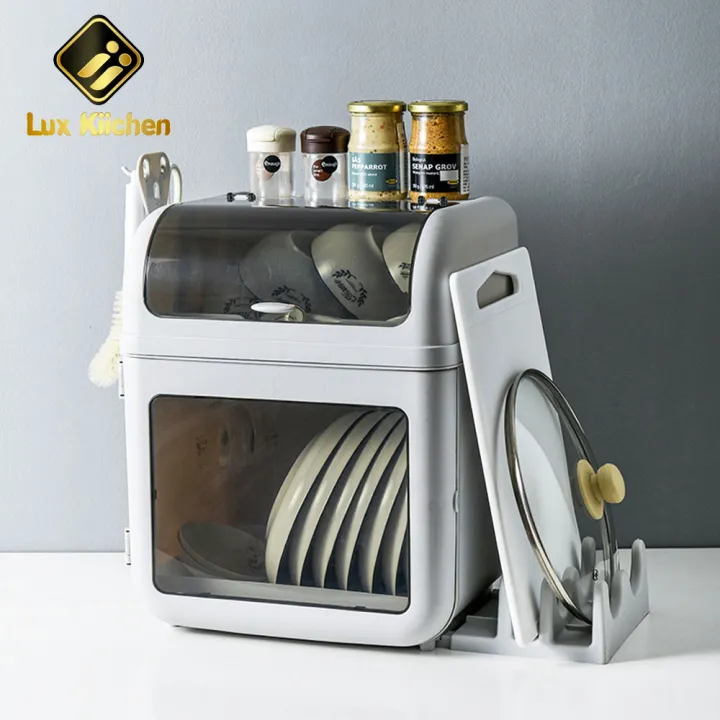 Lux Kiichen Multifunctional Kitchen Dish Rack 2 Layer Cupboard Plate