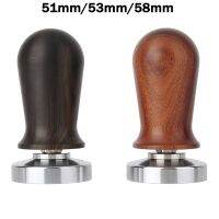 [hot]☫☁  51/53/58mm Calibrated Pressure Wood Tamper Espresso Elastic 304