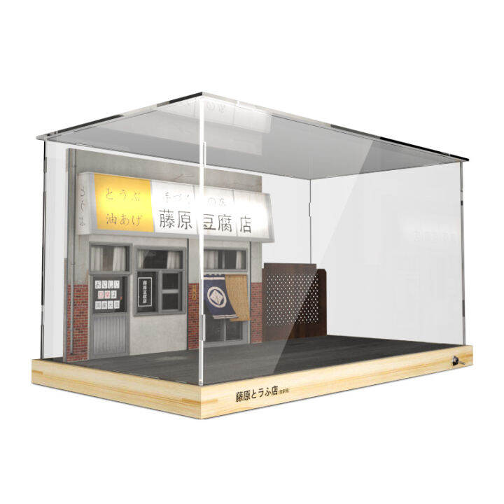 Original rattan tofu shop model ae86 car model scene 132 car model