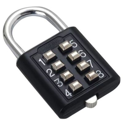 【YF】 8 Digit Combination Password Lock Metal Security Suitcase Luggage Coded Household Cupboard Cabinet Locker Padlock