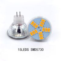 【✴COD✴】 yanjina85828158 หลอดไฟหรี่แสงได้5730 Smd 3W 5W 7W Mr11หลอดไฟสปอตไลท์ Led Ac/ Dc12v 24V โคมไฟ Led 9/12/15Leds 10ชิ้นสว่างเปลี่ยนไฟฮาโลเจน