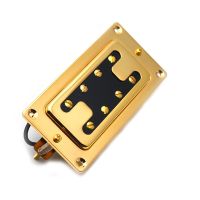 Mini Style Two Line 8 Hole Electric Bass Humbucker Pickup Neck/Bridge Pickup Gold