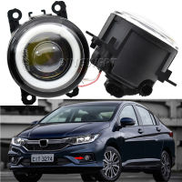 LED Angel Eye Fog Lamps DRL 12V Daytime Running Light For Honda City Grace 2014 2015 2016 2017 2018 2019 Fog Lights Car Styling