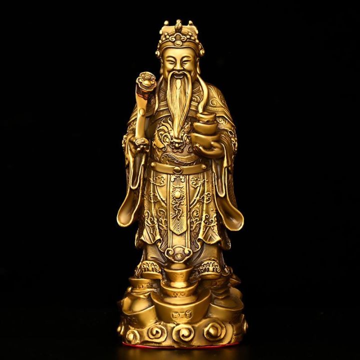 ทองแดงบริสุทธิ์เทพเจ้าแห่งความมั่งคั่งเครื่องประดับหยวน-bao-ru-yi-โฮมออฟฟิศตกแต่งโต๊ะพระพุทธรูปเครื่องประดับประติมากรรม