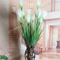 93 Cm 7 Heads Onion Grass Fake Reed Bouquet Silk Large Floor Artificial Tree Wedding Flower Plastic Plants for Home Decoration