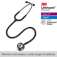 3M Littmann Classic III Stethoscope, 27 inch, #5861 (Black Tube, Champagne-Finish Chestpiece, Stainless Stem &amp; Eartubes)