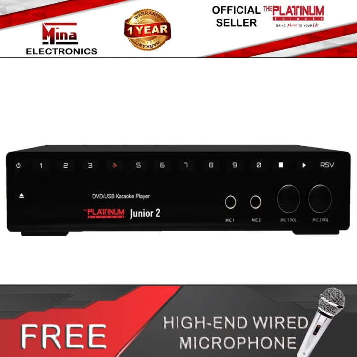 ♣The Platinum Junior 2 Karaoke Videoke Player w Free Mic♡ Lazada PH