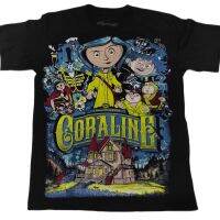 เสื้อยืด  ผลงานภาพยนต์  จาก tim burton เรื่อง CORALINE งานRARE ดาบแดง Mexico ในตำนาน