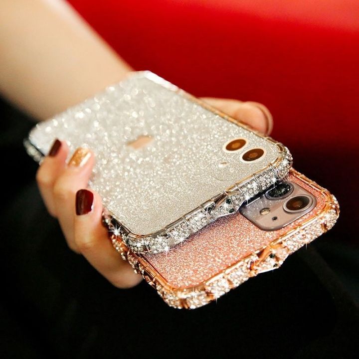 เคส-iphone-13-pro-12-11-pro-max-7-8plus-se-2020-xr-xs-max-luxury-6d-ปลอกชุบโปร่งใสเคสอ่อนหรูหรา-swarovski-เพชรแวววาวคริสตัลกรอบโลหะฝาครอบโทรศัพท์ป้องกัน