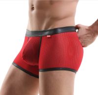 【cw】 Men 39;s Mesh TransparentLow Waist Ultra-thinSilkBreathableMensMen Boxer !