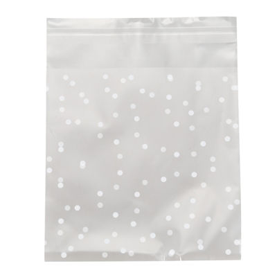 200Pcs Frosted Cute Dot Plastic Packaging Candy Biscuit Soap Packaging Bag Cake Packaging Self-Adhesive Sample Gift Bag