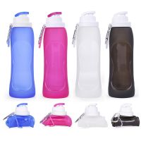 500Ml Outdoor Sports Bottle Foldable Portable Water Bottle Silicone Water Cup Mountaineering Riding Camping Cup