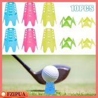 FZIPUA 10PCS แบบพกพาได้ พลาสติกทำจากพลาสติก อุปกรณ์เสริมกอล์ฟ ทีออฟกอล์ฟ เครื่องมือฝึกปฏิบัติ ที่วางไม้กอล์ฟ เครื่องมือการฝึกอบรม