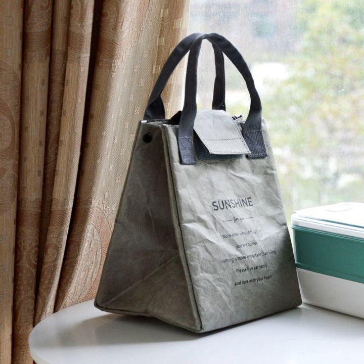 ถุงเก็บความเย็นสดชื่นสไตล์ญี่ปุ่นฉนวนกันน้ำกระเป๋าใส่กระดาษอาหารถุงถุงอาหารปิกนิกกลางวัน
