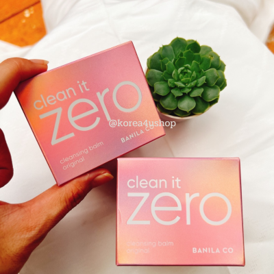 [พร้อมส่ง] เช็ดเครื่องสำอาง BANILA CO Clean it Zero Cleansing Balm Original 50 ml สีชมพู เหมาะกับผิวธรรมดา (ขนาดเหมาะกับเวลาเดินทาง)