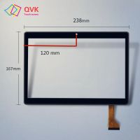 ﹍๑✑ 10.1Inch 2.5D Black white 237x16 mm Tablet PC Capacitive Touch Screen Digitizer Sensor External Glass Panel For Mediatek KT107