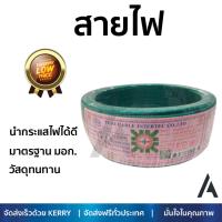 สายไฟ สายไฟฟ้า คุณภาพสูง  สายไฟ THW60227IEC NATION1x1.5SQ.MM50Mเขียว  NATION  THW 1x1.5 SQ.MM GR นำกระแสไฟได้ดี ทนทาน รองรับมาตรฐาน มอก. Electrical Wires จัดส่งฟรี Kerry ทั่วประเทศ