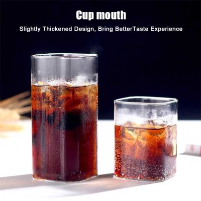 【CW】☏♧❍  1Pcs Glass Transparent Cold Drin Klarge-capacity Cup Juice Drink Mousse Wine